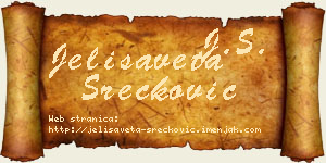 Jelisaveta Srećković vizit kartica